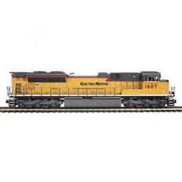 Click here to learn more about the M.T.H. Electric Trains O Hi-Rail SD70ACe w/PS3, EMD #1607.