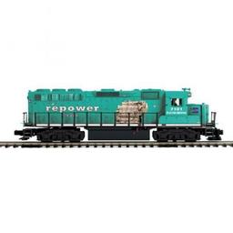Click here to learn more about the M.T.H. Electric Trains O H-Rail GP40 w/PS3, EMD #7101.