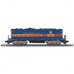 Click here to learn more about the M.T.H. Electric Trains O GP-9 w/PS3, Maryland Midland #200.