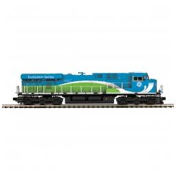 Click here to learn more about the M.T.H. Electric Trains O Hi-Rail ES44AC w/PS3, GE Demonstrator #2015.