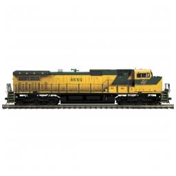 Click here to learn more about the M.T.H. Electric Trains O Hi-Rail Dash-9 w/PS3, C&NW #8669.