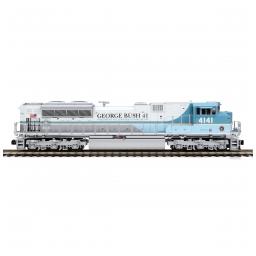 Click here to learn more about the M.T.H. Electric Trains O SD70ACe w/PS3 Hi-Rail, UP/George Bush #4141.