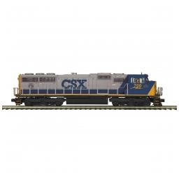 Click here to learn more about the M.T.H. Electric Trains O-27 SD70Mac w/PS3 Hi-Rail, CSX #700.