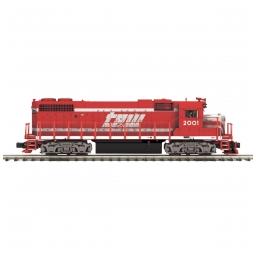 Click here to learn more about the M.T.H. Electric Trains O-27 GP38-2 w/PS3 Hi-Rail, TP&W #2001.