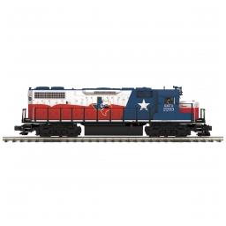 Click here to learn more about the M.T.H. Electric Trains O-27 GP38-2 w/PS3 Hi-Rail, CTXR #2203.