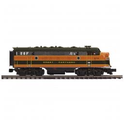 Click here to learn more about the M.T.H. Electric Trains O-27 F7 A w/PS3 Hi-Rail, GN #274B.