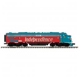 Click here to learn more about the M.T.H. Electric Trains O-27 E8 A w/PS3 Hi-Rail, RI #653.
