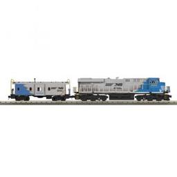 Click here to learn more about the M.T.H. Electric Trains O-27 Imperial ES44AC & Caboose w/PS3, NS/Blue.