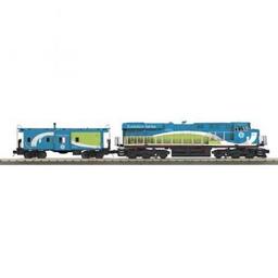 Click here to learn more about the M.T.H. Electric Trains O-27 Imperial ES44AC & Caboose w/PS3, GE Demo.