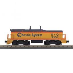 Click here to learn more about the M.T.H. Electric Trains O-27 NW-2 Calf Dummy, Chessie #B&O9557.