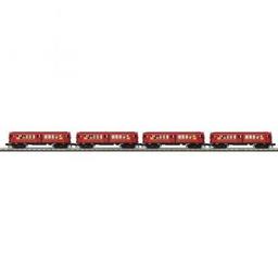 Click here to learn more about the M.T.H. Electric Trains O-27 LO-V Subway w/PS3, MTA/Red (4).