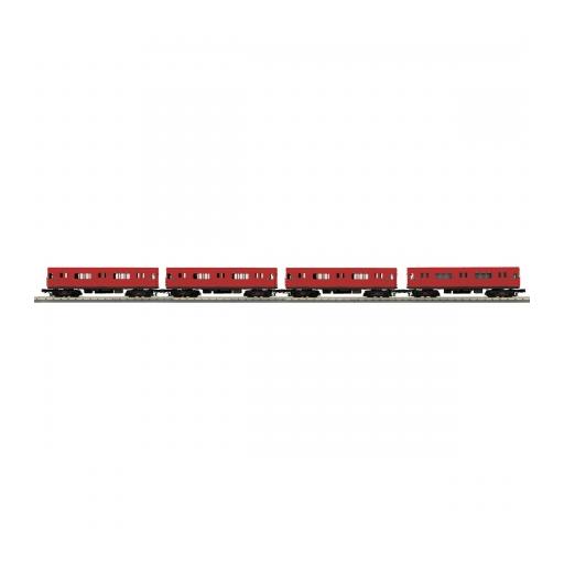 M.T.H. Electric Trains O-27 R-12 w/PS3, MTA/Red #5725 (4)