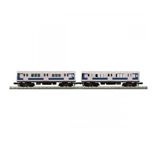 M.T.H. Electric Trains O-27 R-12 w/PS3, MTA/Silver/Blue #5732 (2)