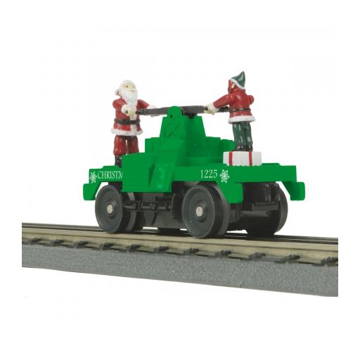 M.T.H. Electric Trains O-27 Operating Hand Car, Christmas