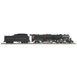 Click here to learn more about the M.T.H. Electric Trains O Hi-Rail 2-6-6-4 Class A w/PS, N&W #2.