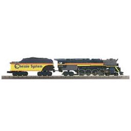 Click here to learn more about the M.T.H. Electric Trains O-27 Imperial 4-8-4 J w/PS3, Chessie #2101.