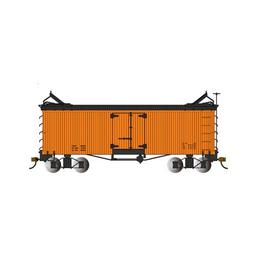 Click here to learn more about the Bachmann Industries On30 Spectrum Reefer, Orange w/Black Roof & Ends.