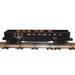 Click here to learn more about the Bachmann Industries O Williams Gondola w/Barrels, C&O.
