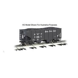 Click here to learn more about the Bachmann Industries O Williams 55-Ton 2-Bay Hopper w/Load, NKP.