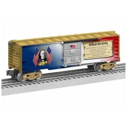 Click here to learn more about the Lionel O-27 William McKinley Boxcar Made in USA.