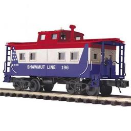 Click here to learn more about the M.T.H. Electric Trains O Center Cupola Steel Caboose, Shawmut Line #196.