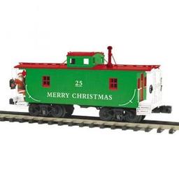 Click here to learn more about the M.T.H. Electric Trains O-27 Operating N-6b Caboose, Christmas.