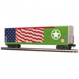 Click here to learn more about the M.T.H. Electric Trains O 50'' Double Door Plug Box, KCS/US Army.