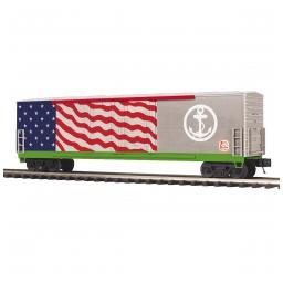Click here to learn more about the M.T.H. Electric Trains O 50'' Double Door Plug Box, KCS/ US Navy.