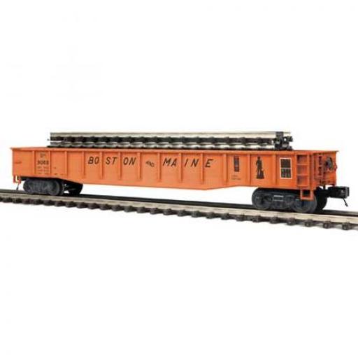 M.T.H. Electric Trains O Gondola w/ScaleTrax Straights, B&M #9088