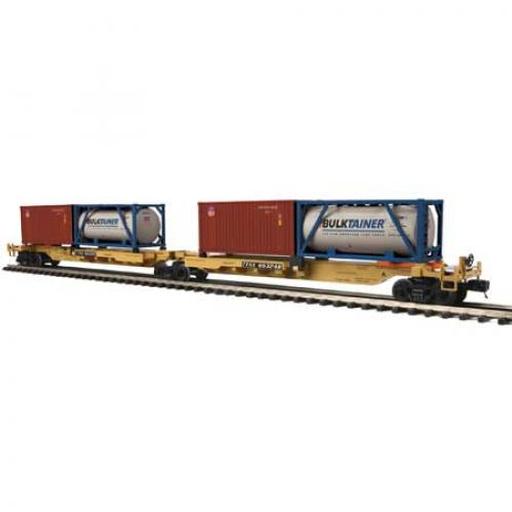 M.T.H. Electric Trains O Spine Car w/2 Containers, TTX #65248 (2)