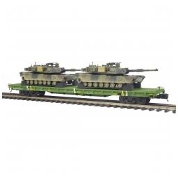 Click here to learn more about the M.T.H. Electric Trains O Flat w/2 M1a Abrams Tanks, US Army #40102.