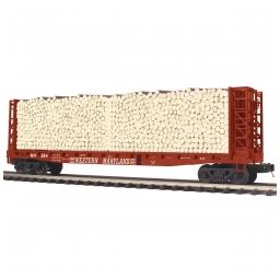 Click here to learn more about the M.T.H. Electric Trains O Flat w/Bulkheads & Log Load, WM #384.