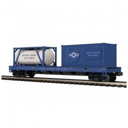Click here to learn more about the M.T.H. Electric Trains O Flat w/ Tank Container & 20'' Cont, USAF #35795.