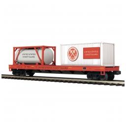 Click here to learn more about the M.T.H. Electric Trains O Flat w/ Tank Container & 20'' Container, USCG #20.