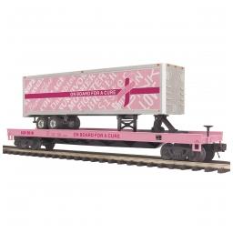 Click here to learn more about the M.T.H. Electric Trains O Flat Car w/ 40'' Trailer, Cancer #2019.