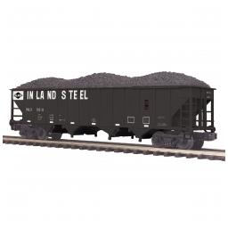 Click here to learn more about the M.T.H. Electric Trains O 4-Bay Hopper, Inland Steel #11014.