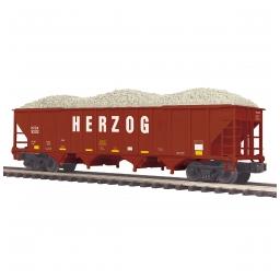 Click here to learn more about the M.T.H. Electric Trains O 4-Bay Hopper, Herzog Rail Services #9202.