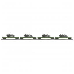 Click here to learn more about the M.T.H. Electric Trains O-27 Flat Car w/6x6 Tank Truck Set, USARM.