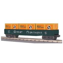 Click here to learn more about the M.T.H. Electric Trains O-27 Gondola w/Crates, GN.