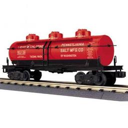 Click here to learn more about the M.T.H. Electric Trains O-27 3-Dome Tank, Penn Salt #220.