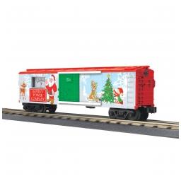 Click here to learn more about the M.T.H. Electric Trains O-27 Operating Box Car w/Power Meter, Christmas.