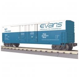 Click here to learn more about the M.T.H. Electric Trains O-27 50'' Double Door Plugged Box, Evans #121.