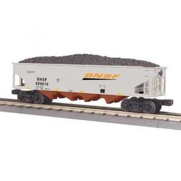 Click here to learn more about the M.T.H. Electric Trains O-27 4-Bay Hopper, BNSF.