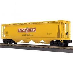 Click here to learn more about the M.T.H. Electric Trains O-27 4-Bay Cylindrical Hopper, Allied Mills.
