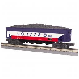 Click here to learn more about the M.T.H. Electric Trains O-27 4-Bay Hopper, B&LE/1976 #65000.