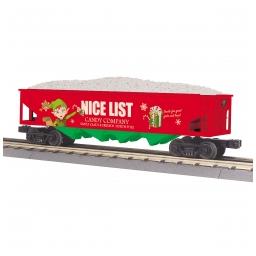 Click here to learn more about the M.T.H. Electric Trains O-27 4-Bay Hopper, Christmas.