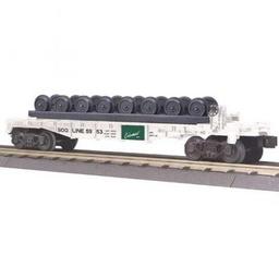 Click here to learn more about the M.T.H. Electric Trains O-27 Flat w/Wheel Set, SOO.