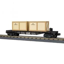 Click here to learn more about the M.T.H. Electric Trains O-27 Flat w/2 Crates, NS.