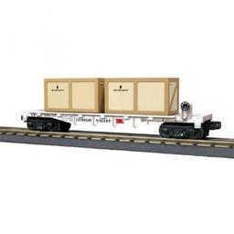 Click here to learn more about the M.T.H. Electric Trains O-27 Flat w/2 Crates, LV.