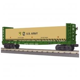 Click here to learn more about the M.T.H. Electric Trains O-27 Flat w/Bulkheads & Lumber Load, US Army #4219.